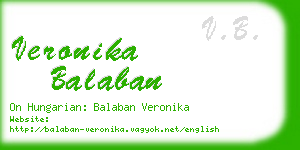 veronika balaban business card